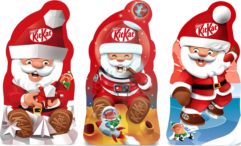 Juanma García Escobar. Ilustrador. www.juanma.es | KIT KAT de Nestlé. Campaña Navidad. Ilustraciones para colección de lata de chocolates KIT KAT Santa Claus.| Campanya Nadal. Il·lustracions per a col·lecció de llauna de xocolates KIT KAT Santa Claus.| Christmas campaign. Illustrations for the KIT KAT Santa Claus chocolate tin collection.